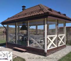 Мягкие окна в беседку