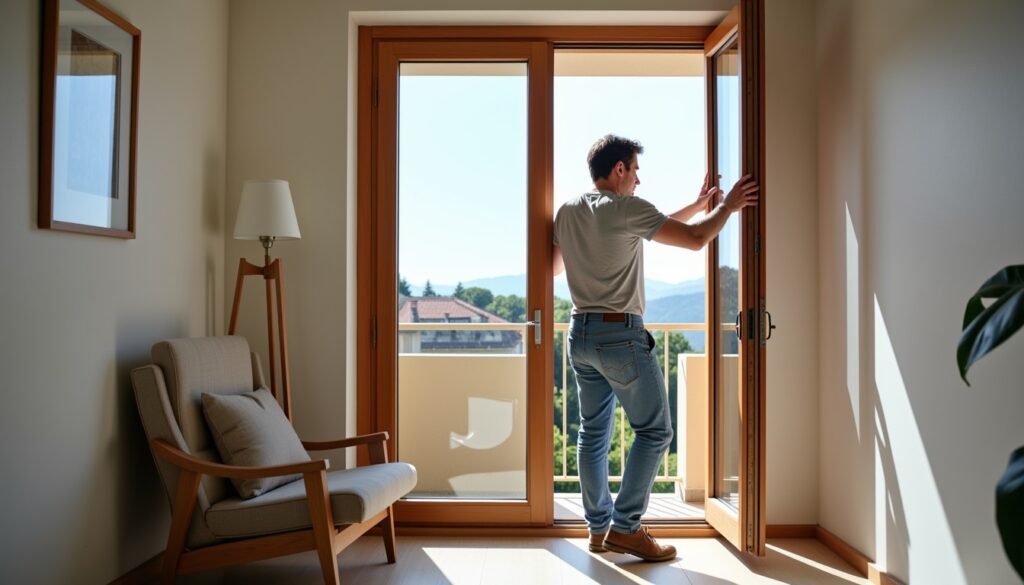 Регулировка балконной двери